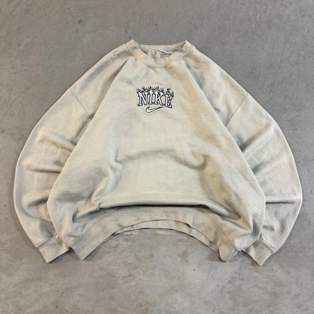 2000s y2k nike flame‎ center swoosh crewneck sweatshirt
